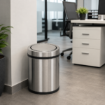 Cos de gunoi din inox cu capac batant 32 litri – poza 5