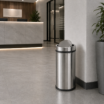 Cos de gunoi din inox cu capac batant 20 litri – poza 5