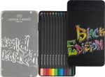 CREIOANE COLORATE 12 CULORI BLACK EDITION CUTIE METAL FABER-CASTELL – poza 3