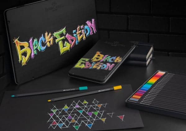 CREIOANE COLORATE 12 CULORI BLACK EDITION CUTIE METAL FABER-CASTELL – poza 5