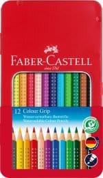 CREIOANE COLORATE 12 CULORI CUTIE METAL GRIP 2001 FABER-CASTELL – poza 1
