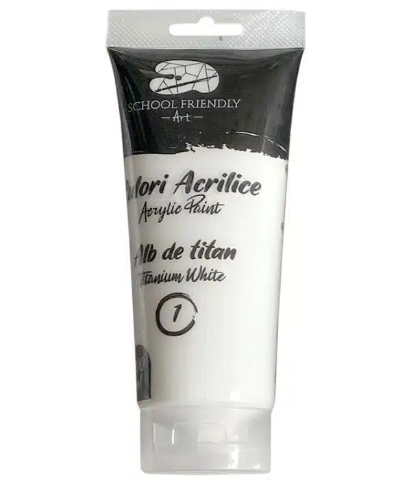 CULORI ACRILICE 200ML ALB TITAN PREMIUM SF ART PIGNA – poza 1