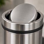 Cos de gunoi din inox cu capac batant 20 litri – poza 2