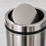 Cos de gunoi din inox cu capac batant 16 litri – poza 3