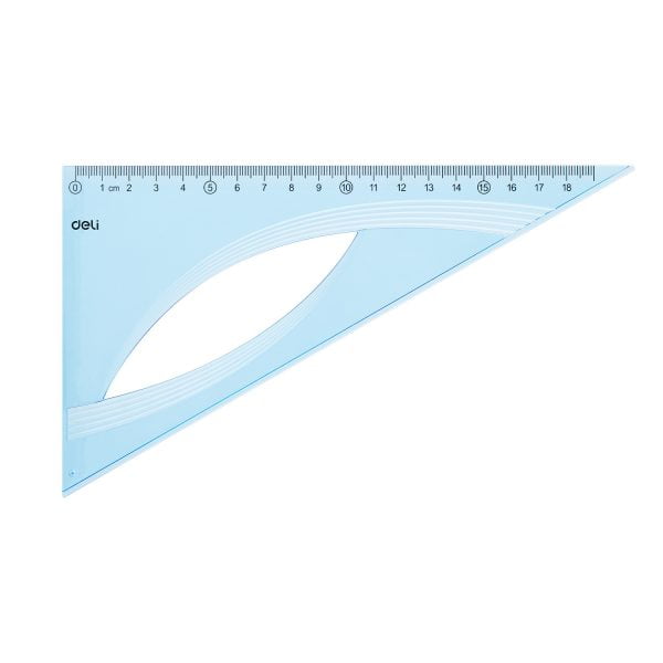 ECHER 18 CM 60 GRADE ALBASTRU TRANSPARENT DELI – poza 1