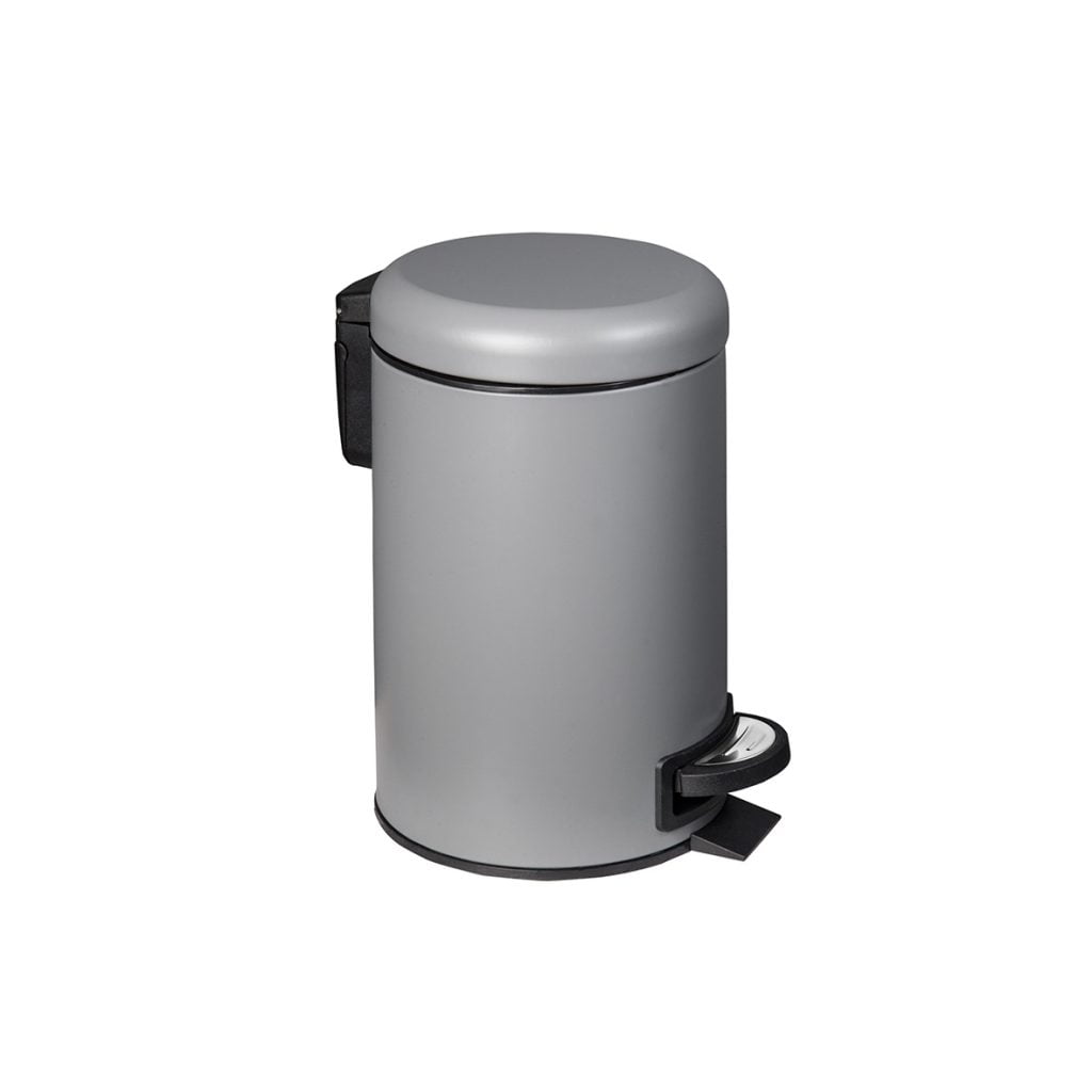 Cos de gunoi cu pedala Elite colorat 3 litri - Gri – poza 1