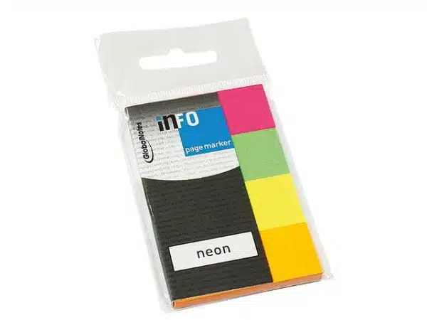 INDEX ADEZIV HARTIE 4*20*50MM 40 FILE 4 CULORI NEON INFO NOTES – poza 1