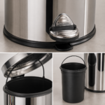 Cos de gunoi inox cu pedala 30 litri – poza 2