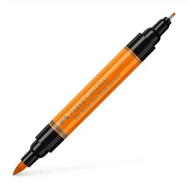 PITT ARTIST PEN DUAL MARKER PORTOCALIU GLAZURAT 113 FABER-CASTELL – poza 2
