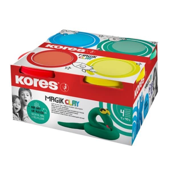 PLASTILINA MODELAJ 4*40G CULORI INTENSE KORES – poza 3