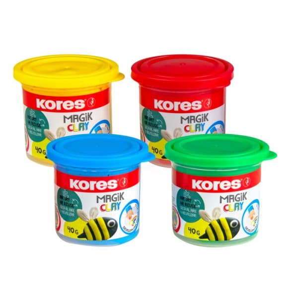 PLASTILINA MODELAJ 4*40G CULORI INTENSE KORES – poza 1