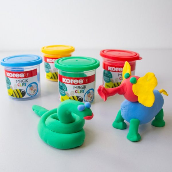 PLASTILINA MODELAJ 4*40G CULORI INTENSE KORES – poza 2