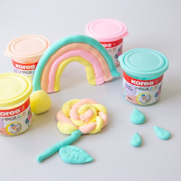 PLASTILINA MODELAJ 4*40G CULORI PASTEL KORES – poza 2