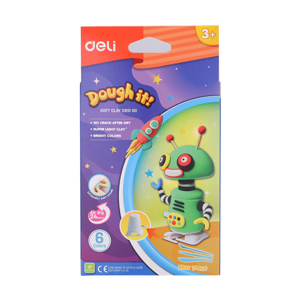 PLASTILINA SOFT LIGHT ROBOT_2  6  CULORI DELI – poza 1
