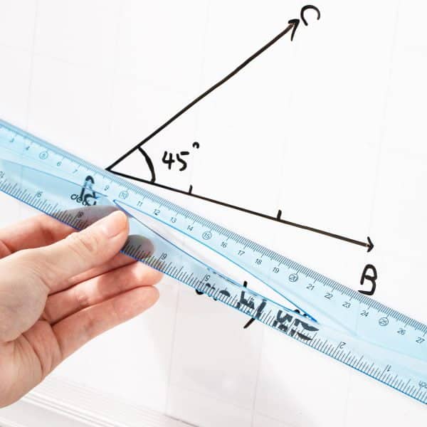 RIGLA 20CM ALBASTRA TRANSPARENTA DELI – poza 4