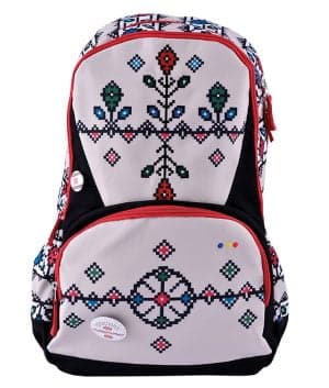 RUCSAC ETHNO CANVAS GRI-NEGRU COMPARTIMENT LAPTOP PIGNA – poza 1