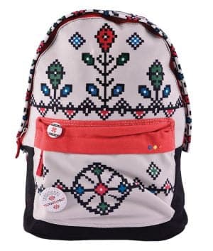 RUCSAC ETHNO CANVAS GRI-ROSU PIGNA – poza 1