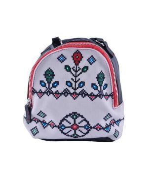 RUCSAC ETHNO MINI CANVAS GRI-NEGRU PIGNA – poza 1