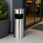 Scrumiera exterioara tip turn din inox Ø22 cm – poza 4