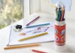 SET CADOU RACHETA 15 CREIOANE COLORATE GRIP + ASCUTITOARE  FABER – poza 3