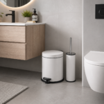 Set de 2 piese din inox colorat pentru baie - Alb – poza 5
