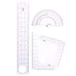 SET GEOMETRIE 4 PIESE CUTIE PLASTIC G01903 DELI – poza 2