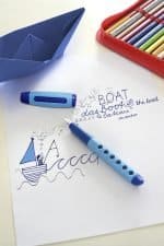 STILOU SCOLAR SCRIBOLINO ALBASTRU STANGACI FABER-CASTELL – poza 4