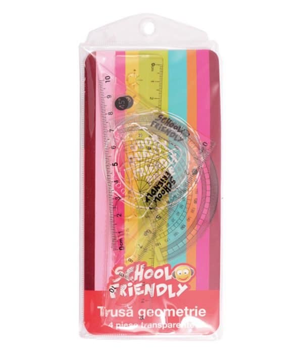 TRUSA GEOMETRIE 4 PIESE ETUI PLASTIC PIGNA – poza 1