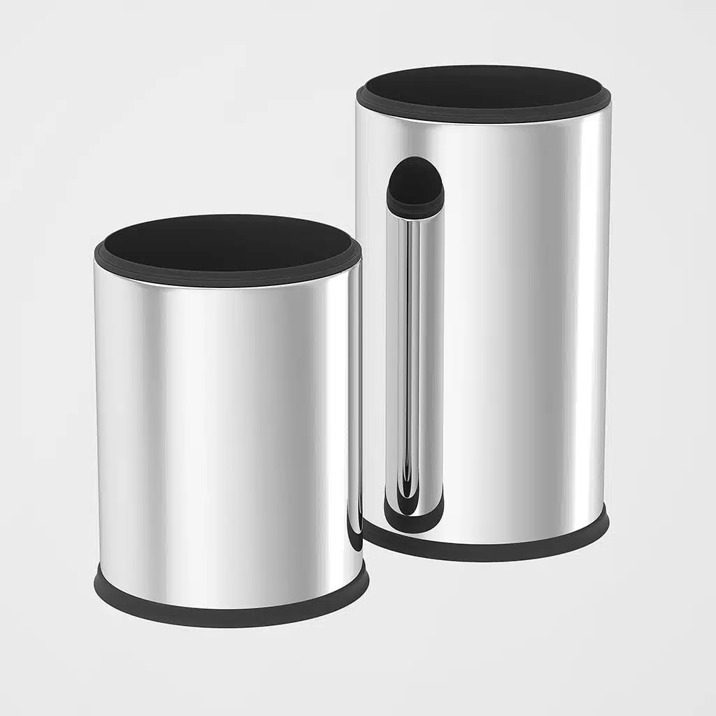 Cos de gunoi din inox fara capac 16 litri – poza 2