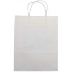 Sacose hartie, netiparite, albe, cu maner rasucit, 250 x 110 x 320 mm – poza 3