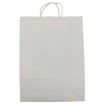 Sacose hartie, netiparite, albe, cu maner rasucit, 310 x 120 x 400 mm – poza 3