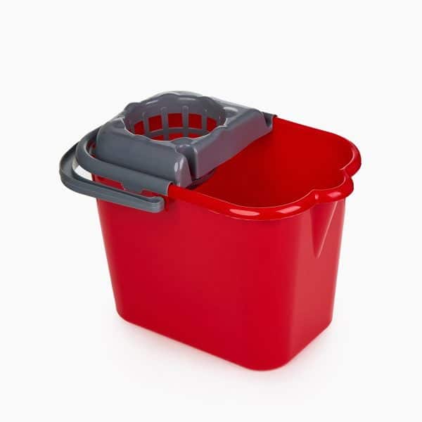 Galeata din plastic dreptunghiulara cu storcator 14L Rosu – poza 1