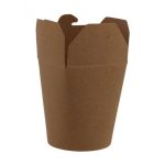 Set cutii din carton pentru noodles, kraft natur, 500cc,16oz, 50 buc/set – poza 1
