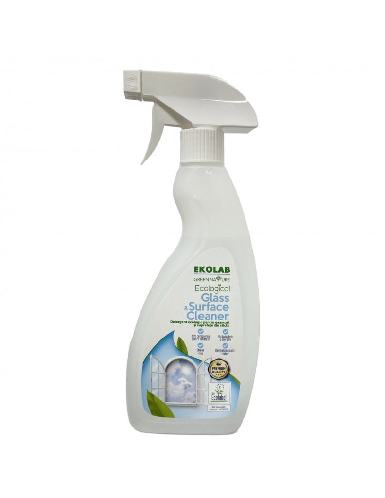 Detergent ecologic pentru geamuri și suprafețe din sticlă 500 ml Ekolab Green Nature – poza 1
