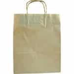 Sacose hartie, netiparite, kraft natur, cu maner rasucit, 220 x 110 x 360 mm 300 buc/bax – poza 2