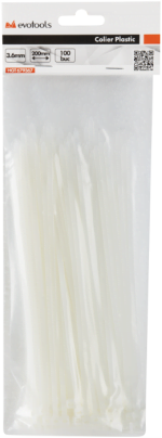 Colier plastic ETS Alb 3.6 x 150 mm soricei prindere – poza 2