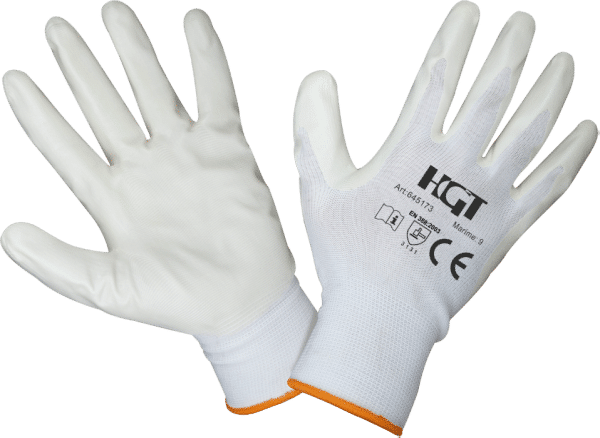 Manusi poliuretan tricotate marime 10/M Alb – poza 1