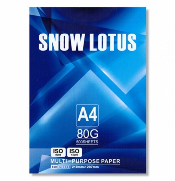 Hartie copiator alba A4 Snow Lotus 80g 500 coli – poza 1
