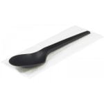 Set tacamuri din CPLA ambalate in PLA, negre, UNIS-L, lingura + servetel /50 5/BX – poza 2