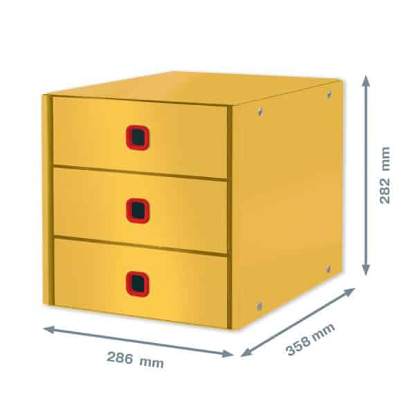 CABINET 3 SERTARE GALBEN CHIHLIMBAR COSY CLICK&STORE LEITZ – poza 4