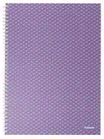 CAIET BIROU SPIRA A4 80F AR LAVANDA COPERTA CARTON COLOUR'BREEZE ESSELTE – poza 1