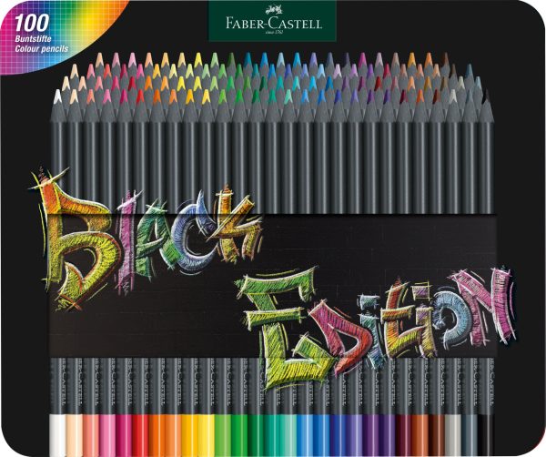 CREIOANE COLORATE 100 CULORI BLACK EDITION CUTIE METAL FABER-CASTELL – poza 1