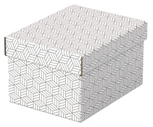 CUTIE DEPOZITARE CU CAPAC 25*20*15CM ALBA RECYCLED ESSELTE – poza 1