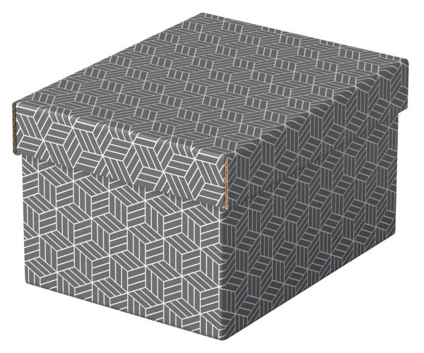 CUTIE DEPOZITARE CU CAPAC 25*20*15CM GRI RECYCLED ESSELTE – poza 1
