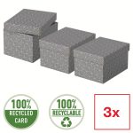 CUTIE DEPOZITARE CU CAPAC 25*20*15CM GRI RECYCLED ESSELTE – poza 3