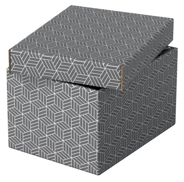 CUTIE DEPOZITARE CU CAPAC 25*20*15CM GRI RECYCLED ESSELTE – poza 4