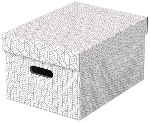 CUTIE DEPOZITARE CU CAPAC 36*26*20CM ALBA RECYCLED FSC 3/SET ESSELTE – poza 1