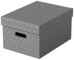 CUTIE DEPOZITARE CU CAPAC 36*26*20CM GRI RECYCLED FSC 3/SET ESSELTE – poza 1