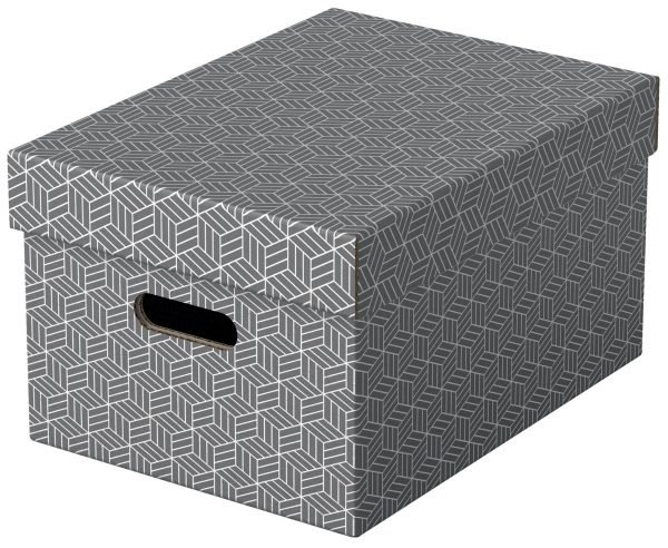 CUTIE DEPOZITARE CU CAPAC 36*26*20CM GRI RECYCLED FSC 3/SET ESSELTE – poza 1