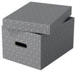 CUTIE DEPOZITARE CU CAPAC 36*26*20CM GRI RECYCLED FSC 3/SET ESSELTE – poza 4